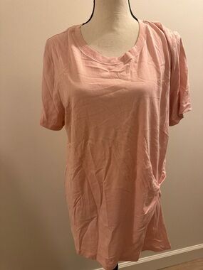Banana Republic Blush Pink Short-Sleeve Scoop Neck Tee